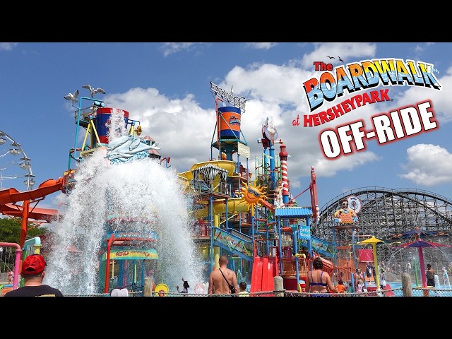 Boardwalk Off-Ride Footage (60FPS), Hersheypark Water Park | Non-Copyright