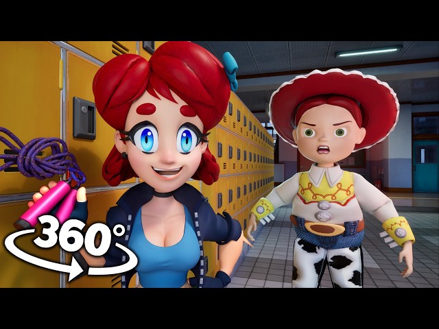 Scarlet Skipping Girl Captures Jessie! | VR 4K | 360° Toy Story 5
