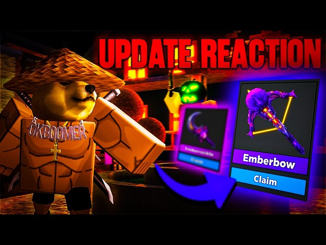 REACTING to the NEW MM2 HALLOWEEN UPDATE... (funny moments)