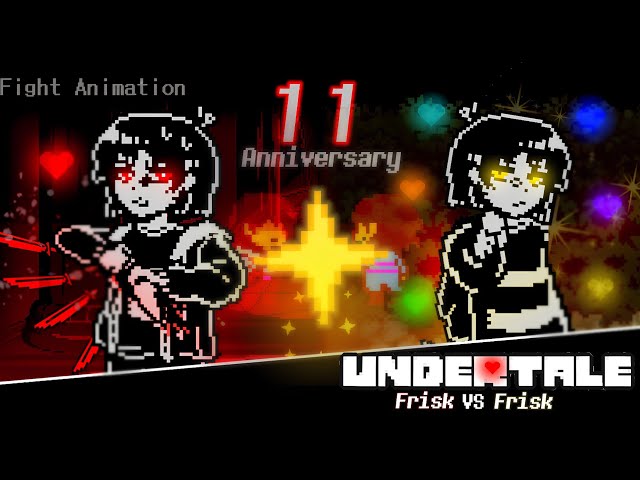 UNDERTALE: Pacifist Frisk VS Genocide Frisk | Fight Animation