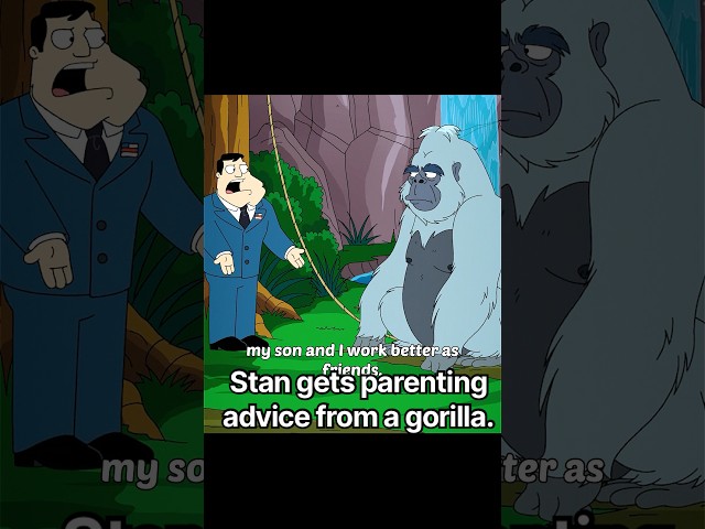 Stan gets parenting advice from a gorilla.#cartoon #shorts #shortvideo #series #fouryou