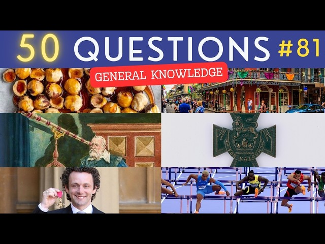 The General Knowledge Quiz #81 ¦ 50 Trivia Questions - Pub Quiz