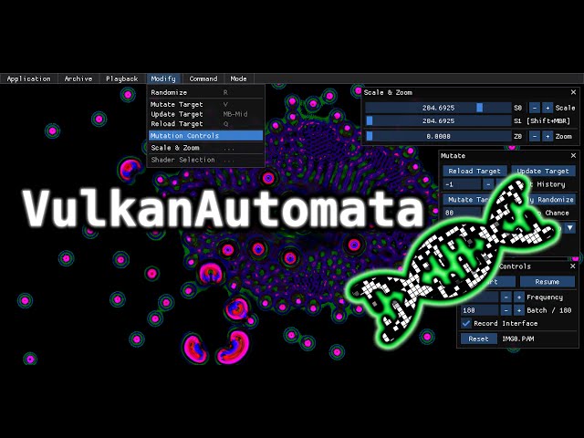 VulkanAutomata: Evolution of Cellular Automata (Alpha build)