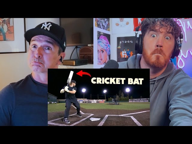 CRICKET Bat vs. BASEBALL Bat REACTION!!!