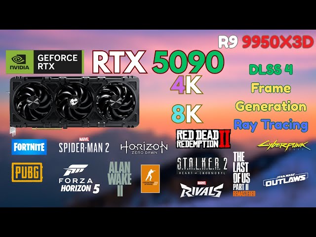 RTX 5090 + R9 9950X3D = 8K Monster! | DLSS 4, Ray Tracing & Frame Generation Tested