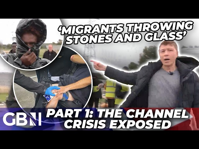 Patrick Christys ATTACKED by migrants in terrifying Calais ambush as GB News crew FORCED to flee