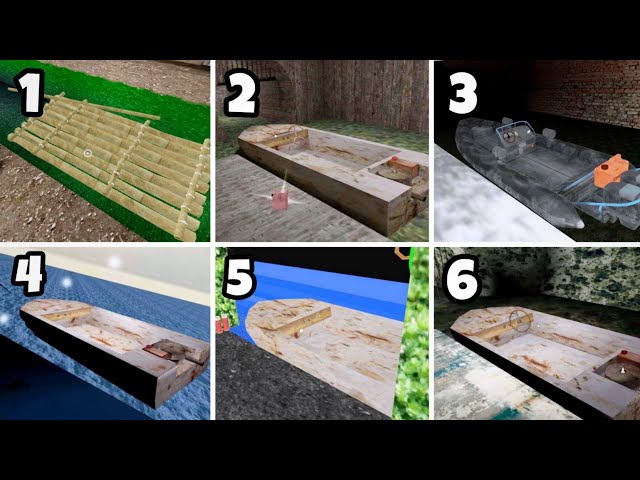 Granny 1, 2, 3, 4, 5, 6 All Chapters Boat Escape Full Gameplay | Granny New Game | Dvloper Mod 