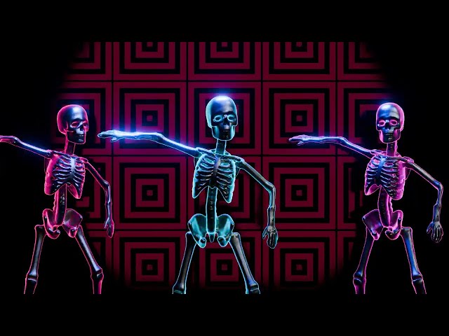 VJ Loops | Skeleton Skull Dancing | 3D Animated Loops #skull #dj #vjloops #motiongraphics #skeleton