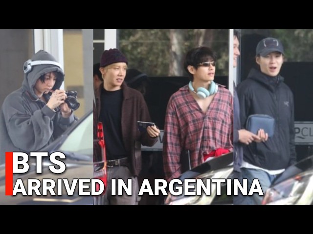 BTS OT7 Arrived in Argentina For Arirang Tour in Buenos Aires 2026