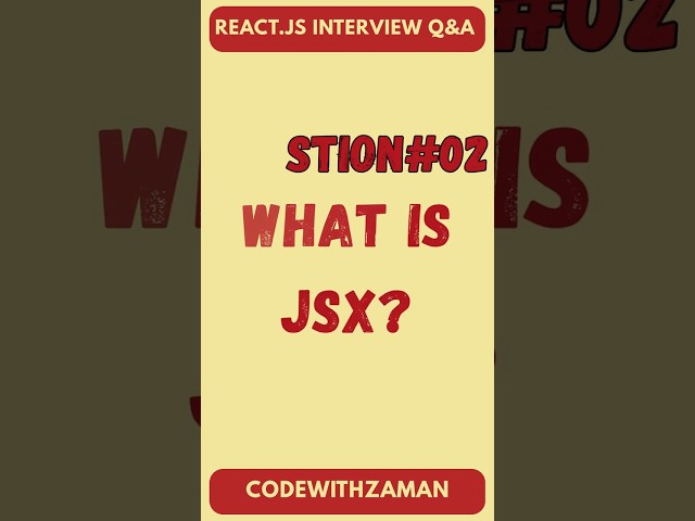 JSX in React Explained | Beginner to Advanced Guide #reactjs #jsx #reacttutorial