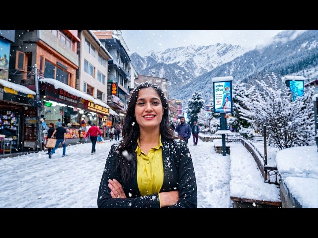 Season's First Snowfall in Manali || Exploring Mall Road's Special Food Spots