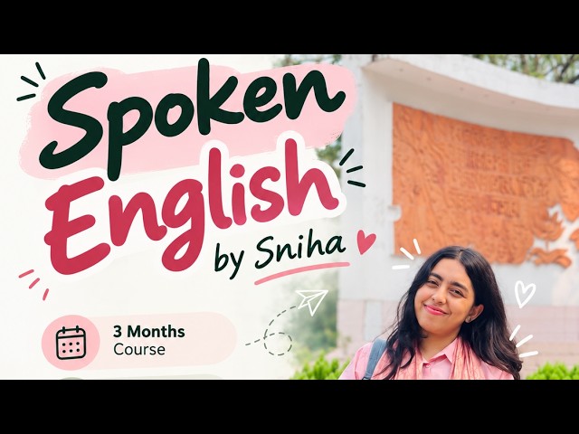 Speak English with Confidence | Spoken English by Sniha 🎯
