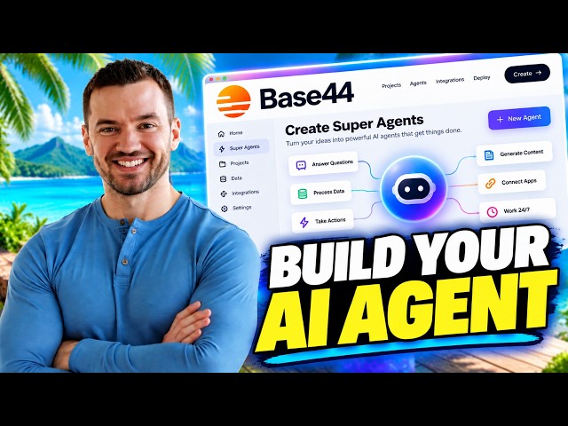 Base44 Super Agents Tutorial 2026 (Build An AI Agent)