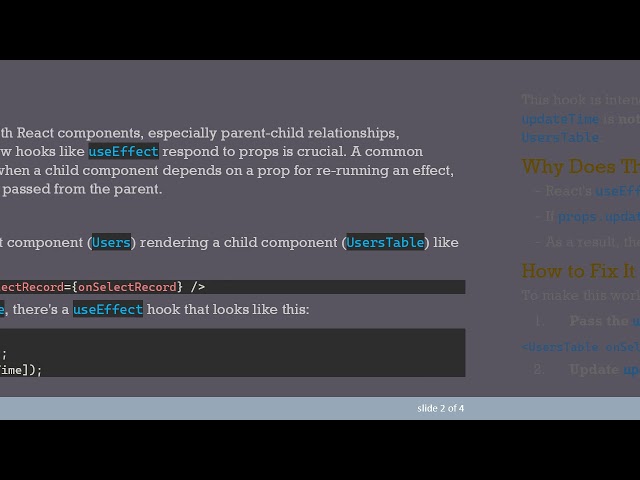 Understanding useEffect Dependencies and Props in React Components