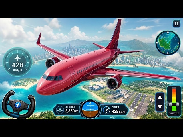✈️ Turbulence Hits the Boeing! Real Pilot Flight Mission Near the City Airport 🚨 Android Gameplay