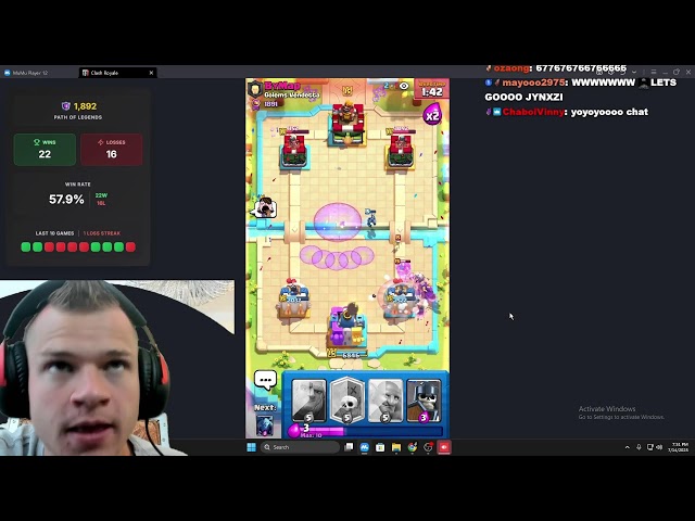 PUSHING TOP LADDER