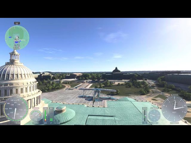 PS5 Microsoft Flight Simulator 2024 Beta Washington DC flyover