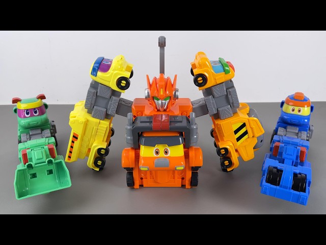 11 Minute ASMR Toy Unboxing: Banglong Magnetic Transforming Construction Vehicle Team | Toy Review