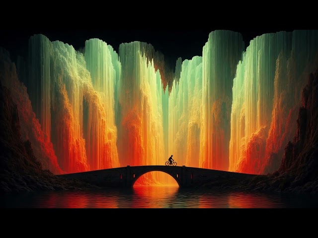 Bridge Rider Glow Cliffs Loop 4K No Copyright