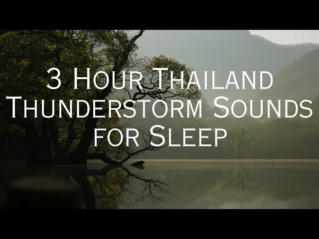 3 Hours Heavy Thunderstorm in Thailand, Rain Sounds for Sleep, Relaxation