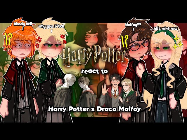 Harry Potter Characters React To Harry Potter x Draco Malfoid | Drarry | 2X | 1/2 | GACHA REACT 