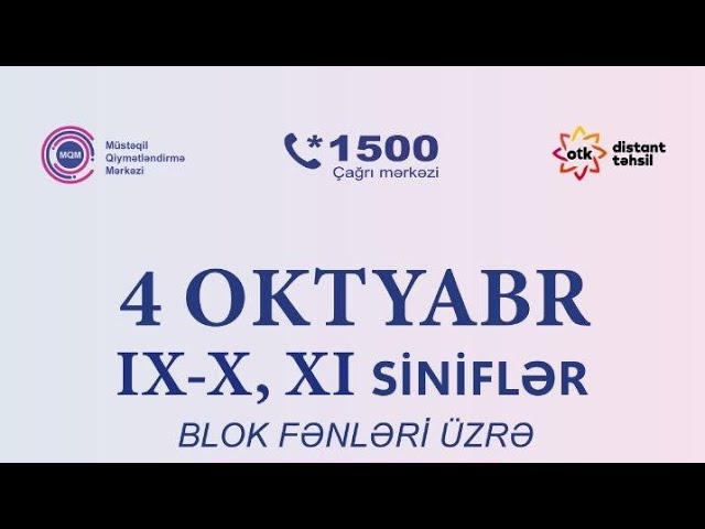 OTK - 11ci sinif Riyaziyyat - 4 oktyabr