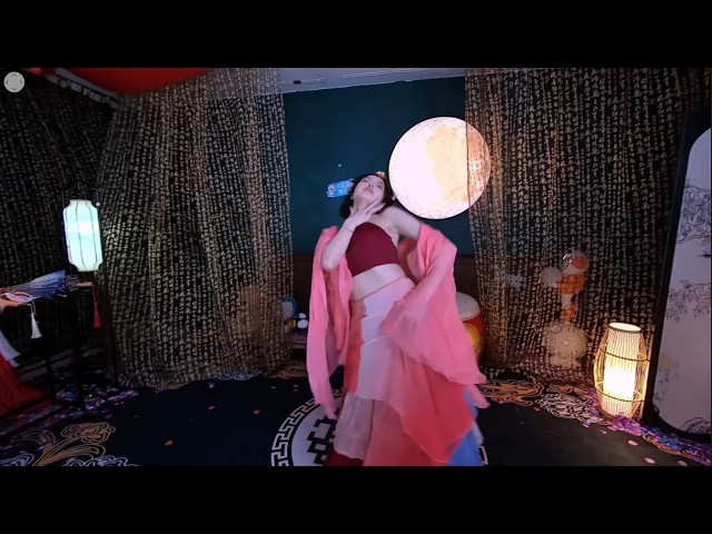 [VR180] Lady does hot VR dance in traditional red and pink part 2