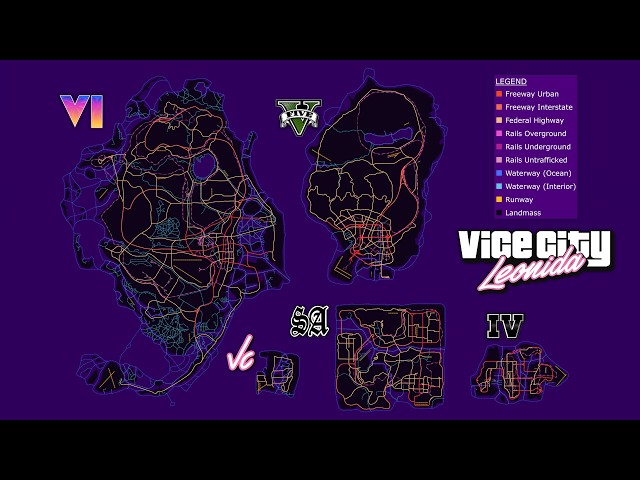 This NEW GTA 6 Map Shows Just How COMPLEX Vice City & Leonida Is Compared To Previous GTA Maps!
