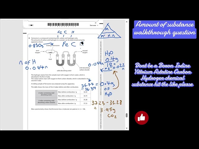 A Level Chemistry amount of substance