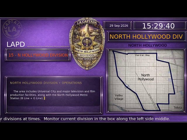 North Hollywood Division - LAPD Police Scanner ARCHIVE - LA Captain - S4 - 29-Sep-2026