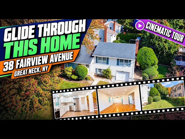 Glide Through This Bright Great Neck Split-Level | 38 Fairview Avenue Cinematic Tour