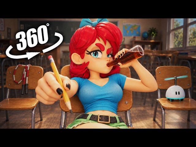 Scarlet Skpis Jumping in the School | VR / 4K | Scarlet Skpis