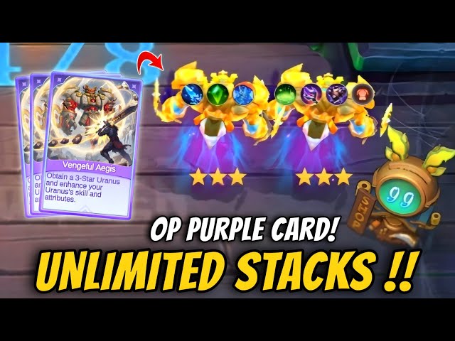 VENGEFUL AEGIS 2 3 STAR URANOS!! UNLIMITED 99 STACKS!! MAGIC CHESS GO GO 