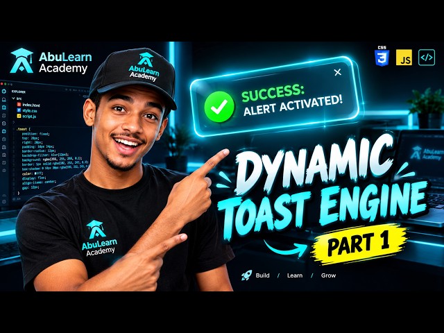Build a Dynamic Toast Notification Engine in JavaScript | Web Dev Tutorial (Part 1)