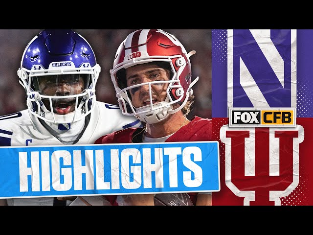 Northwestern Wildcats vs No. 5 Indiana Hoosiers Highlights 🏈 FOX College Football