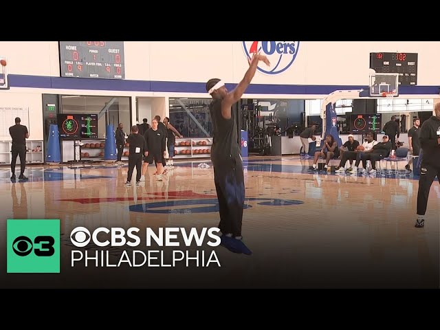 "Intensity was high" at first Sixers training camp practice with LeBron James