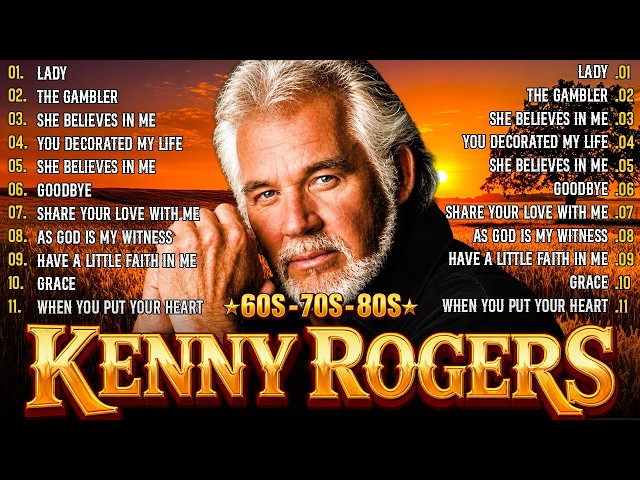 KENNY ROGERS Nonstop Songs Greatest Hits Full Album🌵Greatest Classic Country Songs of All Time🌻Lad