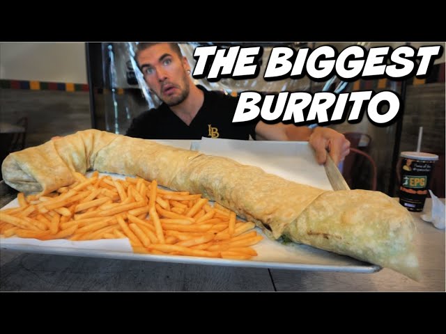IMPOSSIBLE BURRITO CHALLENGE! | The Biggest Ever | California's Biggest Burrito | Man Vs Food