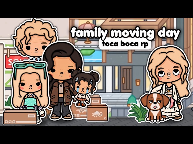 Big Family Road Trip MOVING DAY! Our NEW House in Toca Boca World 🔑 (Roleplay)