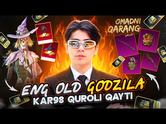 ENG OLD GODZILA KAR98 O'YINGA QAYTI😱 OMADLI OPEN KEYS😎