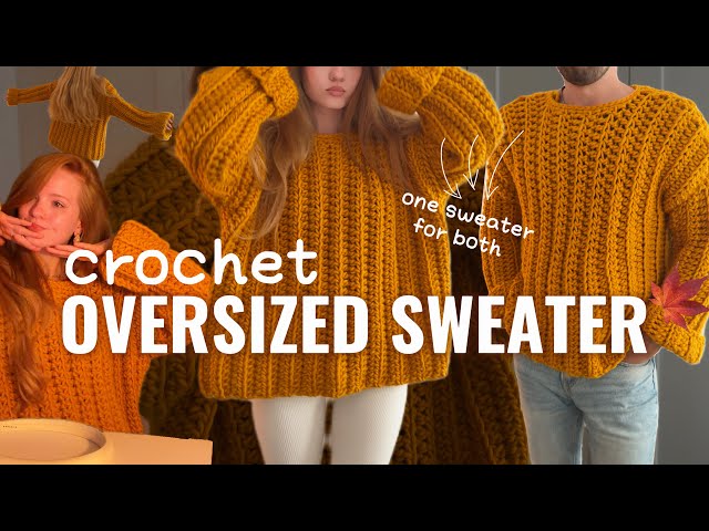 crochet OVERSIZED SWEATER in 2 evenings! / for Everyone / tutorial