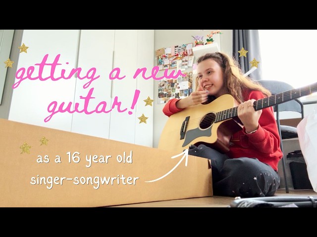 GETTING A NEW GUITAR *as a 16 year old singer-songwriter*🎸🩷 | digital diary #2