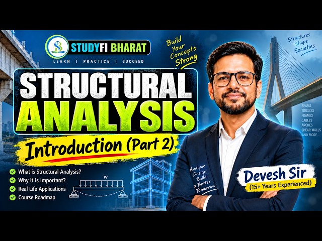 L 02 - Structural Analysis Introduction - Part 1 | RSSB JE 2026 & RPSC AE Civil Engineering