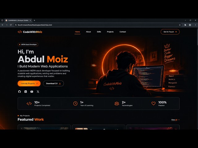 I Built a Modern Website Using ChatGPT 🤯 | HTML CSS JavaScript