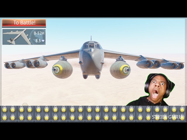 [STOCK] GIGANTIC AMERICAN B-52H 💥💥💥 42,000LB OF BOMBS 💣💣💣 20mm GATLING GUN BRRRRRRT!!! 😱😱😱