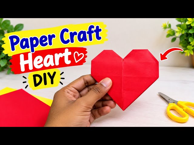 Simple Origami Heart Tutorial: Easy Step by Step#craft #art