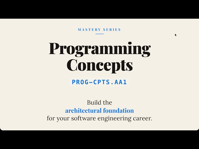 Programming Concepts | Learn Coding Fundamentals, Logic, Algorithms & Problem Solving