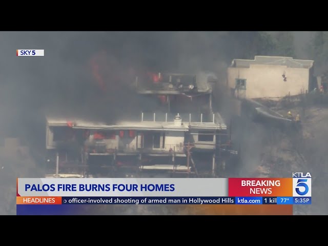 Forward progress stopped on Palos Fire in La Habra Heights