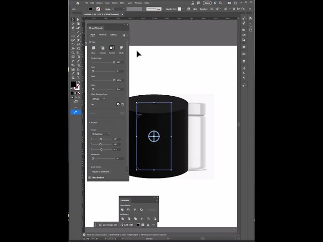 How to Make and Export a 3D Jar in Adobe Illustrator #illustrator