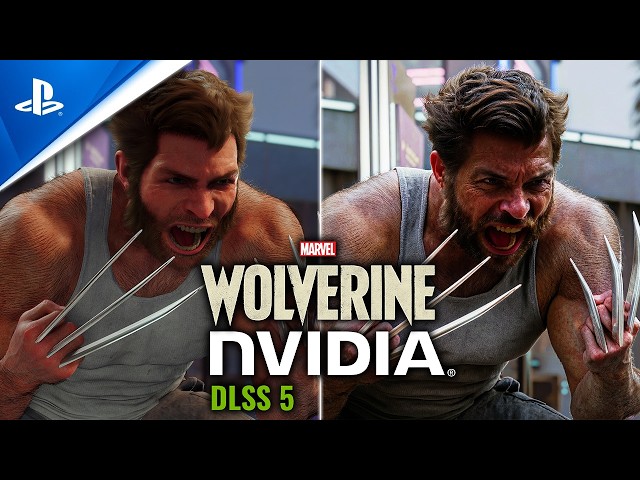 Сравнение DLSS 5 в WOLVERINE на PS5 Pro